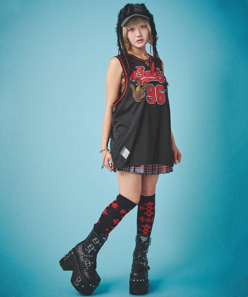 GALFY(ガルフィー)の「【GALFY/ガルフィー】ウェッサイ成金ユニフォーム(タンクトップ・メンズ・ブラック/ブルー/マスタード・L/XL)」の16枚目の写真