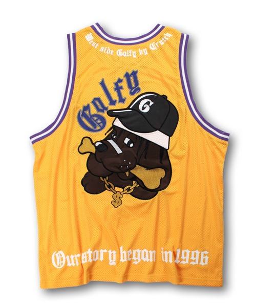 GALFY(ガルフィー)の「【GALFY/ガルフィー】ウェッサイ成金ユニフォーム(タンクトップ・メンズ・ブラック/ブルー/マスタード・L/XL)」の9枚目の写真