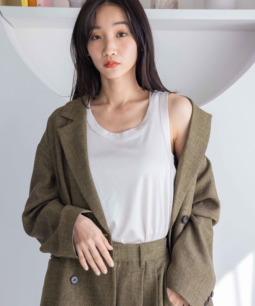 LOWRYS FARM（ローリーズファーム）の「サテンノースリーブ　291340（タンクトップ・レディース・アイボリー/ブラック・FREE）」の11枚目の写真