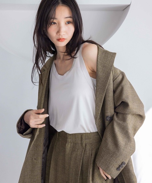 LOWRYS FARM（ローリーズファーム）の「サテンノースリーブ　291340（タンクトップ・レディース・アイボリー/ブラック・FREE）」の12枚目の写真