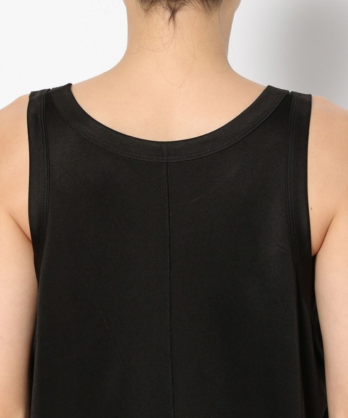 LOWRYS FARM（ローリーズファーム）の「サテンノースリーブ　291340（タンクトップ・レディース・アイボリー/ブラック・FREE）」の5枚目の写真