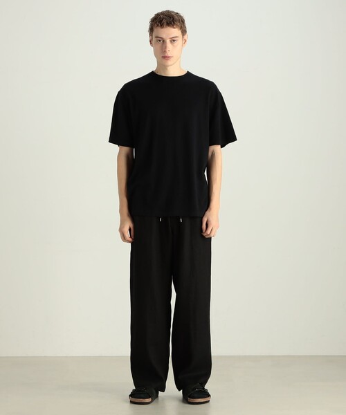 EDITION(エディション)の「コットンカシミヤ ハーフスリーブトップス(Tシャツ/カットソー・メンズ・ブラック/チャコールグレー・L/M/S)」の11枚目の写真