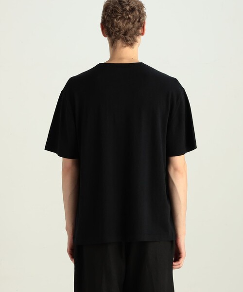 EDITION(エディション)の「コットンカシミヤ ハーフスリーブトップス(Tシャツ/カットソー・メンズ・ブラック/チャコールグレー・L/M/S)」の14枚目の写真