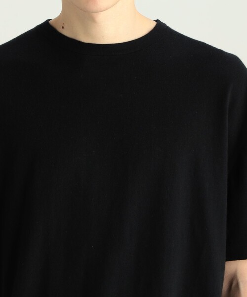 EDITION(エディション)の「コットンカシミヤ ハーフスリーブトップス(Tシャツ/カットソー・メンズ・ブラック/チャコールグレー・L/M/S)」の16枚目の写真