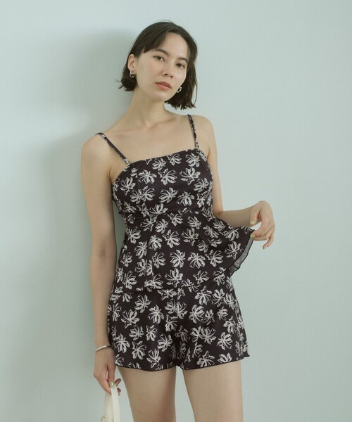 スイムウェア 水着　green label relaxing 花柄 UNITED ARROWS green label relaxing｜ペプラムビスチェ