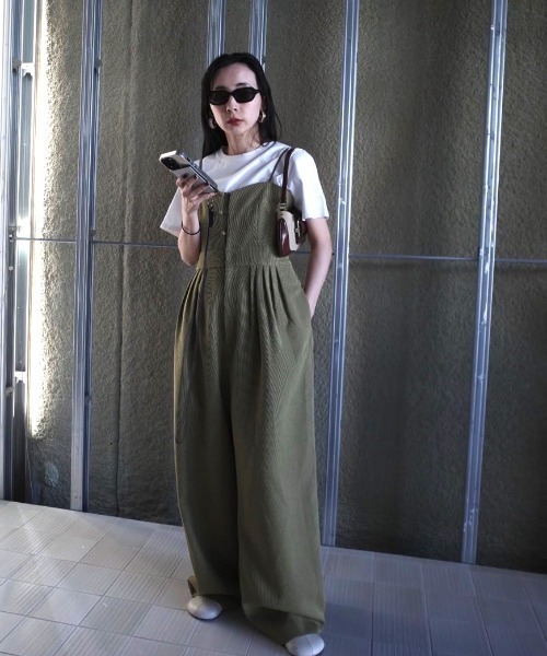 訳あり商品 LAME TWEED BUSTIER ROMPERS（サロペット/オーバーオール サロペット・オーバーオール・オールインワン
