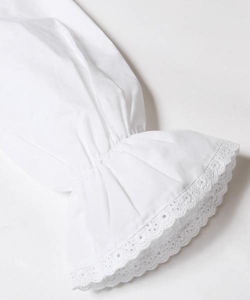 coca（coca）（コカ）の「【WEB限定セール】ビックカラーレース付きギャザーブラウス（シャツ/ブラウス・レディース・ブラック/ホワイト・L/M）」の18枚目の写真