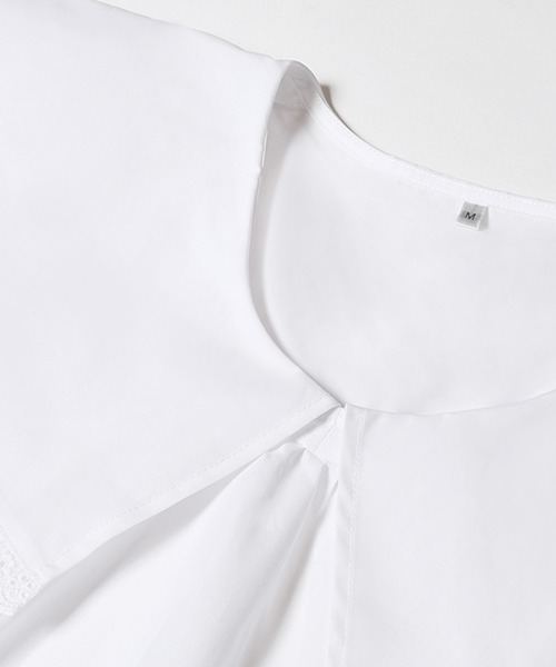 coca（coca）（コカ）の「【WEB限定セール】ビックカラーレース付きギャザーブラウス（シャツ/ブラウス・レディース・ブラック/ホワイト・L/M）」の17枚目の写真