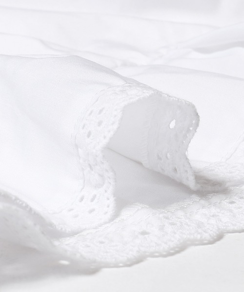 coca（coca）（コカ）の「【WEB限定セール】ビックカラーレース付きギャザーブラウス（シャツ/ブラウス・レディース・ブラック/ホワイト・L/M）」の19枚目の写真