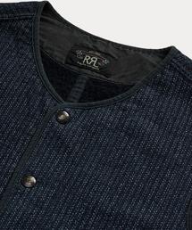 RRL（ダブル アール エル）の「プリント インディゴ フリース ベスト