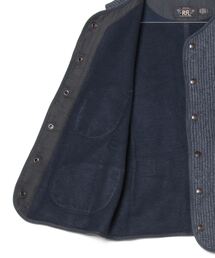 RRL（ダブル アール エル）の「プリント インディゴ フリース ベスト