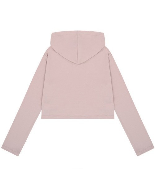 muahmuah（ムーアムーア）の「A'GEM/9 × .kom 『muah muah/ムーアムーア』 STITCH LINE CROP HOODIE/ステッチライン クロップパーカー（パーカー・レディース・ホワイト/チャコールグレー/ピンク・FREE）」の8枚目の写真