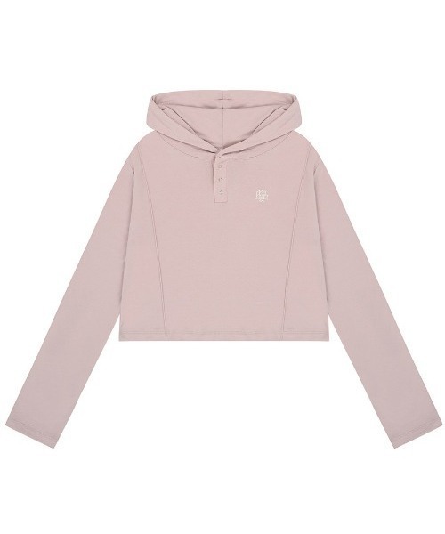 muahmuah（ムーアムーア）の「A'GEM/9 × .kom 『muah muah/ムーアムーア』 STITCH LINE CROP HOODIE/ステッチライン クロップパーカー（パーカー・レディース・ホワイト/チャコールグレー/ピンク・FREE）」の9枚目の写真
