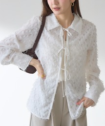【ZOZO限定】シアーフリンジリボンシャツ