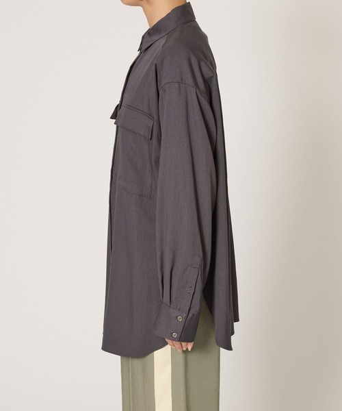 BABYLONE（バビロン）の「ツイルニドムタンブラーシャツ（シャツ/ブラウス・レディース・チャコール/ベージュ・フリー）」の14枚目の写真