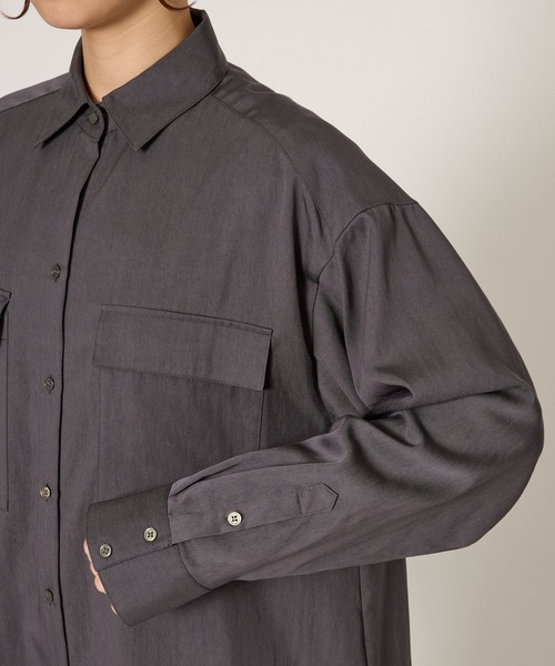 BABYLONE（バビロン）の「ツイルニドムタンブラーシャツ（シャツ/ブラウス・レディース・チャコール/ベージュ・フリー）」の5枚目の写真