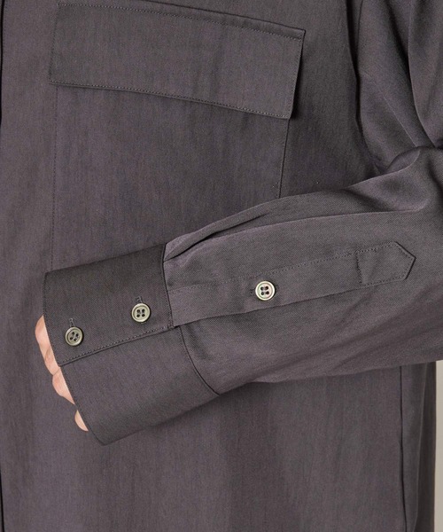 BABYLONE（バビロン）の「ツイルニドムタンブラーシャツ（シャツ/ブラウス・レディース・チャコール/ベージュ・フリー）」の6枚目の写真