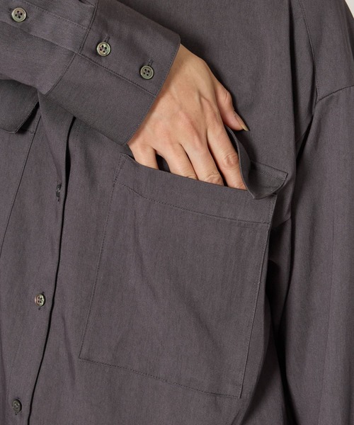 BABYLONE（バビロン）の「ツイルニドムタンブラーシャツ（シャツ/ブラウス・レディース・チャコール/ベージュ・フリー）」の7枚目の写真