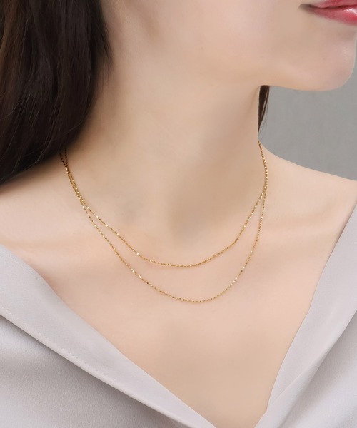 blackdia ocean(ブラックダイヤオーシャン)の「blackdia ocean スキンペタル ダブルチェーンネックレス(ネックレス・レディース・シルバー系その他/ゴールド系その他/ゴールド系その他3/シルバー系その他3/シルバー系その他2/ゴールド/シルバー/ゴールド系その他2・FREE)」の5枚目の写真