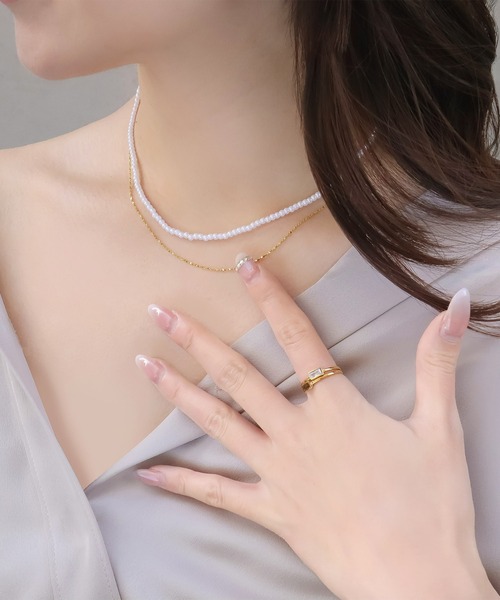blackdia ocean(ブラックダイヤオーシャン)の「blackdia ocean スキンペタル ダブルチェーンネックレス(ネックレス・レディース・シルバー系その他/ゴールド系その他/ゴールド系その他3/シルバー系その他3/シルバー系その他2/ゴールド/シルバー/ゴールド系その他2・FREE)」の10枚目の写真