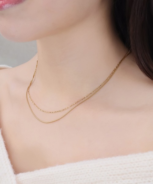 blackdia ocean(ブラックダイヤオーシャン)の「blackdia ocean スキンペタル ダブルチェーンネックレス(ネックレス・レディース・シルバー系その他/ゴールド系その他/ゴールド系その他3/シルバー系その他3/シルバー系その他2/ゴールド/シルバー/ゴールド系その他2・FREE)」の21枚目の写真