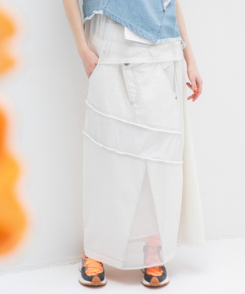 AULA AILA(アウラアイラ)の「デニムレイヤードTシャツ(Tシャツ/カットソー・レディース・ブラック/ライトブルー/インディゴブルー・0)」の18枚目の写真