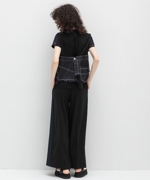 AULA AILA(アウラアイラ)の「デニムレイヤードTシャツ(Tシャツ/カットソー・レディース・ブラック/ライトブルー/インディゴブルー・0)」の19枚目の写真