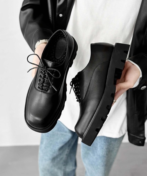 shoes365（シューズスリーシックスファイヴ）の「[2025SS SHOES 365 NEW] メンズ スクエアトゥ ビジネスシューズ（ドレスシューズ・メンズ・ブラック・27.0cm/26.5cm/26.0cm/25.5cm/25.0cm/24.5cm）」の7枚目の写真
