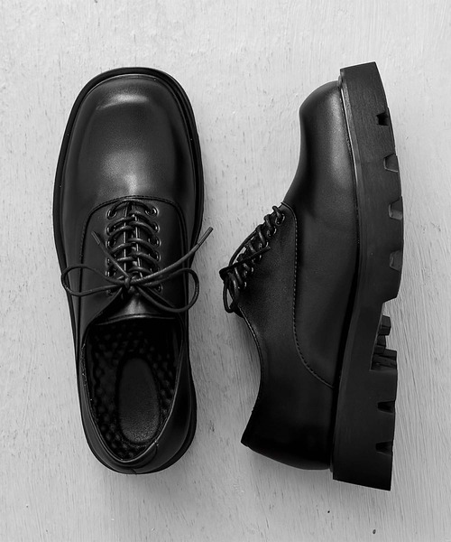 shoes365（シューズスリーシックスファイヴ）の「[2025SS SHOES 365 NEW] メンズ スクエアトゥ ビジネスシューズ（ドレスシューズ・メンズ・ブラック・27.0cm/26.5cm/26.0cm/25.5cm/25.0cm/24.5cm）」の9枚目の写真