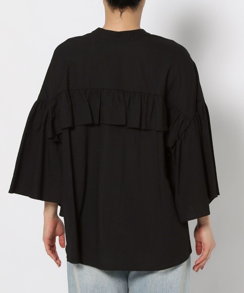 LOWRYS FARM（ローリーズファーム）の「バンドフリル８分袖　 252720（シャツ/ブラウス・レディース・イエロー/ブルー/ブラック/アイボリー・FREE）」の22枚目の写真