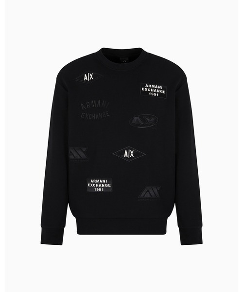 ARMANI EXCHANGE(アルマーニエクスチェンジ)の「【A|X アルマーニ エクスチェンジ】ロゴパッチ クルーネックスウェットプルオーバー(スウェット・メンズ・ホワイト/ブラック・LARGE/MEDIUM/SMALL/X-LARGE/X-SMALL/XX-LARGE)」の10枚目の写真