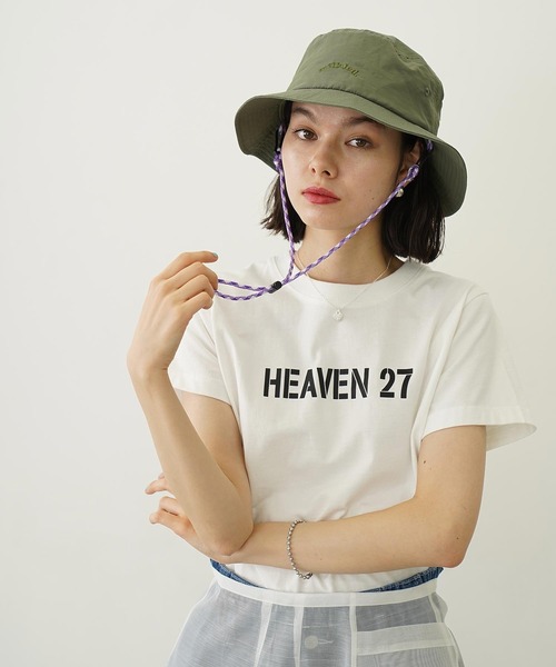 MILKFED.(ミルクフェド)の「HEAVEN27 COMPACT S/S TEE(Tシャツ/カットソー・レディース・ホワイト/ブラック/ブルー・M/S)」の4枚目の写真