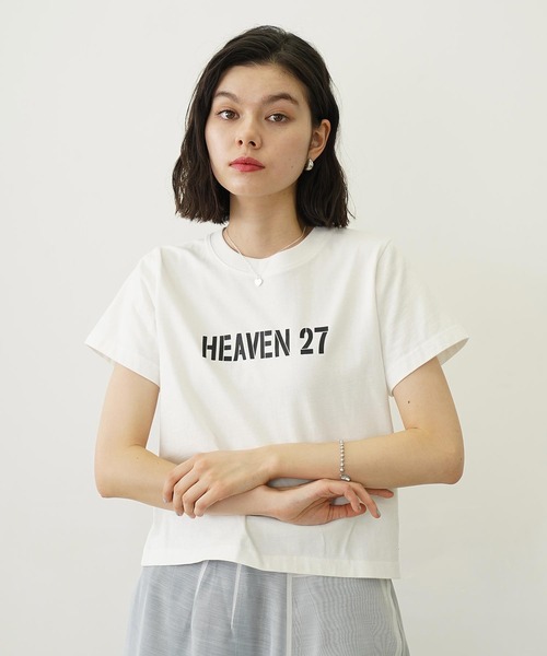 MILKFED.(ミルクフェド)の「HEAVEN27 COMPACT S/S TEE(Tシャツ/カットソー・レディース・ホワイト/ブラック/ブルー・M/S)」の5枚目の写真