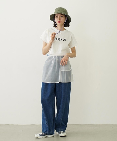 MILKFED.(ミルクフェド)の「HEAVEN27 COMPACT S/S TEE(Tシャツ/カットソー・レディース・ホワイト/ブラック/ブルー・M/S)」の7枚目の写真