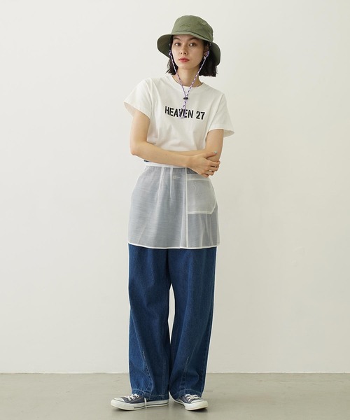 MILKFED.(ミルクフェド)の「HEAVEN27 COMPACT S/S TEE(Tシャツ/カットソー・レディース・ホワイト/ブラック/ブルー・M/S)」の10枚目の写真