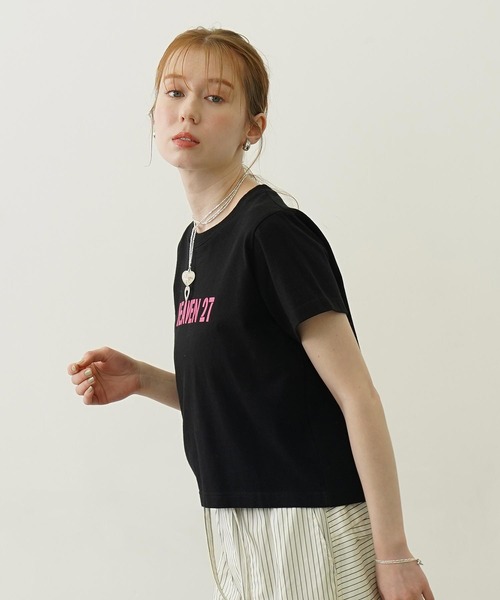 MILKFED.(ミルクフェド)の「HEAVEN27 COMPACT S/S TEE(Tシャツ/カットソー・レディース・ホワイト/ブラック/ブルー・M/S)」の12枚目の写真