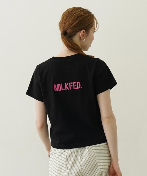 MILKFED.(ミルクフェド)の「HEAVEN27 COMPACT S/S TEE(Tシャツ/カットソー・レディース・ホワイト/ブラック/ブルー・M/S)」の13枚目の写真