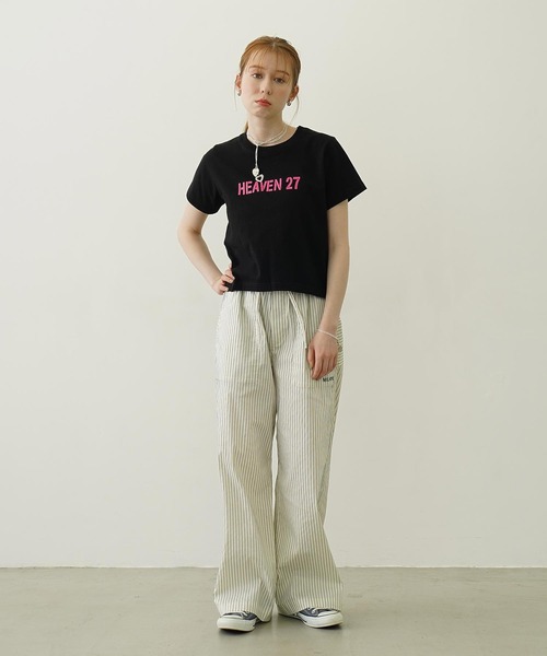MILKFED.(ミルクフェド)の「HEAVEN27 COMPACT S/S TEE(Tシャツ/カットソー・レディース・ホワイト/ブラック/ブルー・M/S)」の14枚目の写真