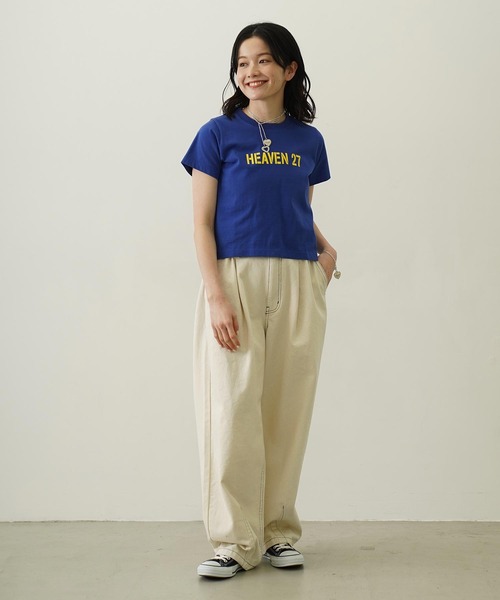 MILKFED.(ミルクフェド)の「HEAVEN27 COMPACT S/S TEE(Tシャツ/カットソー・レディース・ホワイト/ブラック/ブルー・M/S)」の16枚目の写真
