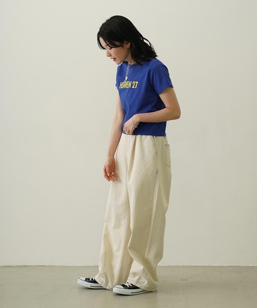MILKFED.(ミルクフェド)の「HEAVEN27 COMPACT S/S TEE(Tシャツ/カットソー・レディース・ホワイト/ブラック/ブルー・M/S)」の17枚目の写真