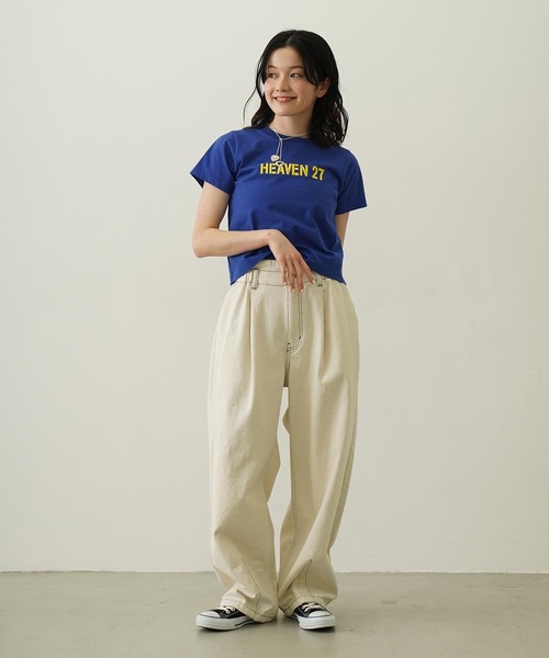 MILKFED.(ミルクフェド)の「HEAVEN27 COMPACT S/S TEE(Tシャツ/カットソー・レディース・ホワイト/ブラック/ブルー・M/S)」の19枚目の写真
