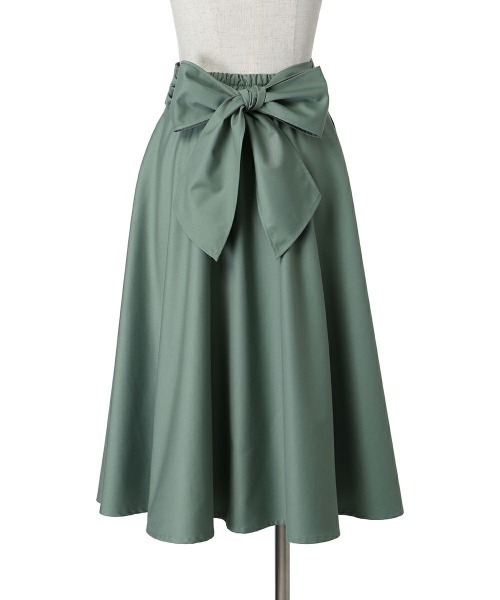 F i.n.t（フィント）の「【2サイズ展開】コルセットベルト2wayフレアースカート（スカート・レディース・ライトグリーン/ネイビー/アイボリー/ピンク/ブルー・1/2）」の15枚目の写真