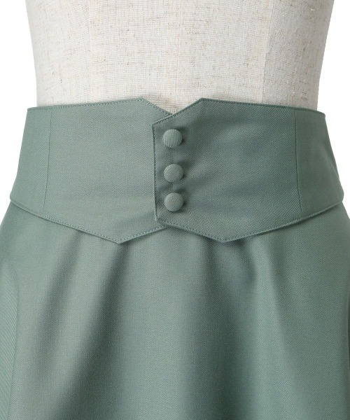 F i.n.t（フィント）の「【2サイズ展開】コルセットベルト2wayフレアースカート（スカート・レディース・ライトグリーン/ネイビー/アイボリー/ピンク/ブルー・1/2）」の17枚目の写真