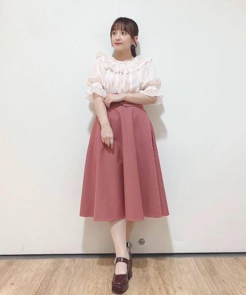 フィント コルセットベルト2wayフレアースカート ピンク フィント F i.n.t 【接触冷感】【新色追加・サイズ展開あり