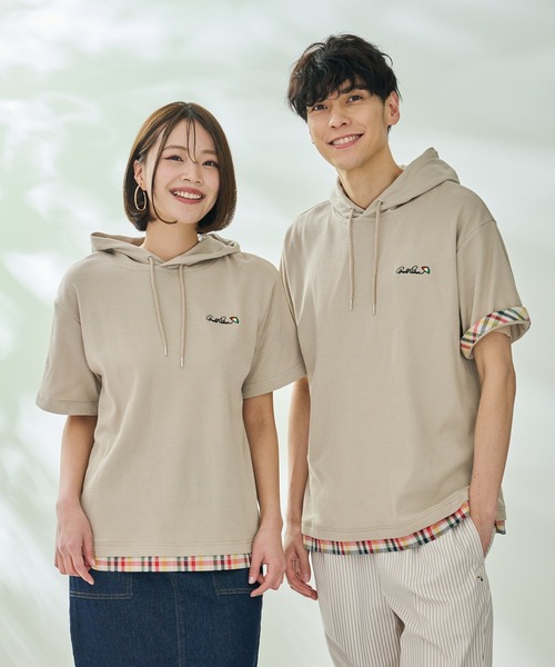 Arnold Palmer（アーノルドパーマー）の「ハニカムワッフル シェア 半袖 フーディ（パーカー・レディース・ライトベージュ/アイボリー/ネイビー・LL/L/M/S/XS）」の3枚目の写真