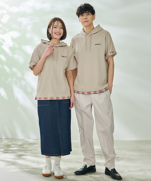 Arnold Palmer（アーノルドパーマー）の「ハニカムワッフル シェア 半袖 フーディ（パーカー・レディース・ライトベージュ/アイボリー/ネイビー・LL/L/M/S/XS）」の4枚目の写真