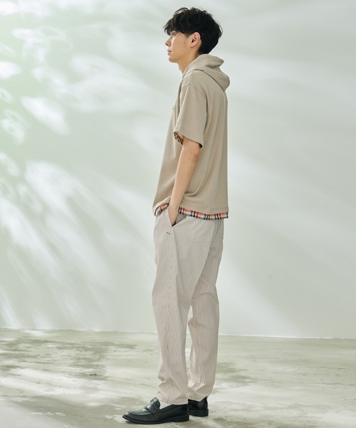 Arnold Palmer（アーノルドパーマー）の「ハニカムワッフル シェア 半袖 フーディ（パーカー・レディース・ライトベージュ/アイボリー/ネイビー・LL/L/M/S/XS）」の21枚目の写真