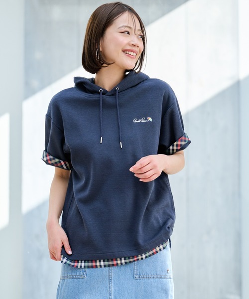 Arnold Palmer（アーノルドパーマー）の「ハニカムワッフル シェア 半袖 フーディ（パーカー・レディース・ライトベージュ/アイボリー/ネイビー・LL/L/M/S/XS）」の18枚目の写真