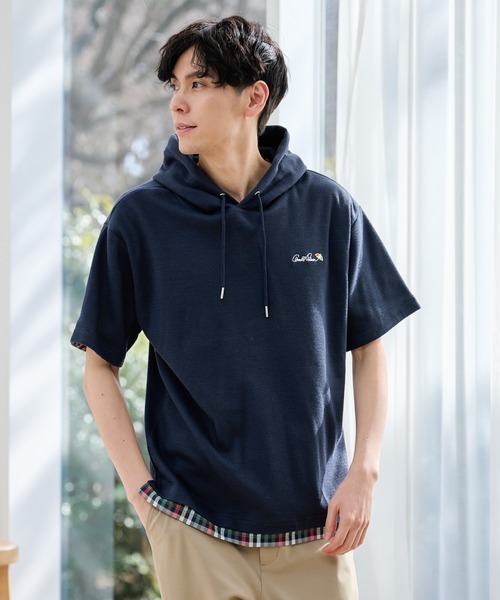 Arnold Palmer（アーノルドパーマー）の「ハニカムワッフル シェア 半袖 フーディ（パーカー・レディース・ライトベージュ/アイボリー/ネイビー・LL/L/M/S/XS）」の14枚目の写真