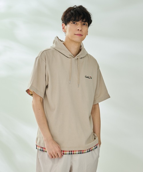 Arnold Palmer（アーノルドパーマー）の「ハニカムワッフル シェア 半袖 フーディ（パーカー・レディース・ライトベージュ/アイボリー/ネイビー・LL/L/M/S/XS）」の10枚目の写真